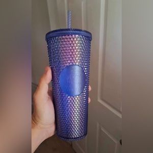 Disney 50th Ann Starbucks 24 oz Tumbler Studded Blue Purple Iridescent-NEW